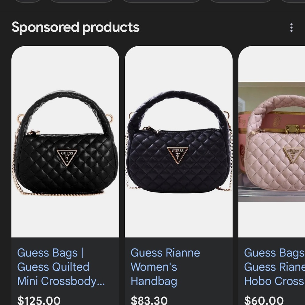 Guess Quilted White Mini Bag RARE - Picture 11 of 12